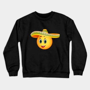 Emoji in Mexican sombrero Crewneck Sweatshirt